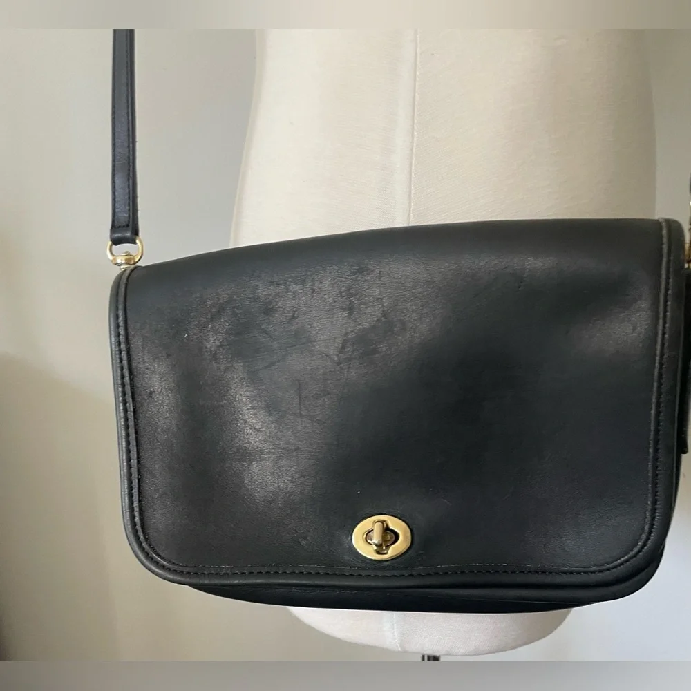 COACH 9755 CROSSBODY BLACK LEATHER BAG - Picture 13 of 16